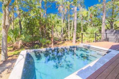 This home features a private pool (which may be heated for an additional fee) on the back deck.