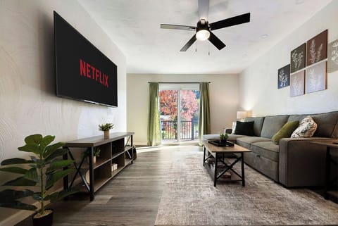 Unwind in our cozy living room with a spacious sofa, natural light, and stylish decor. Perfect for relaxing after a day at Bella Terra Vineyards or enjoying a quiet night in—your home away from home awaits!