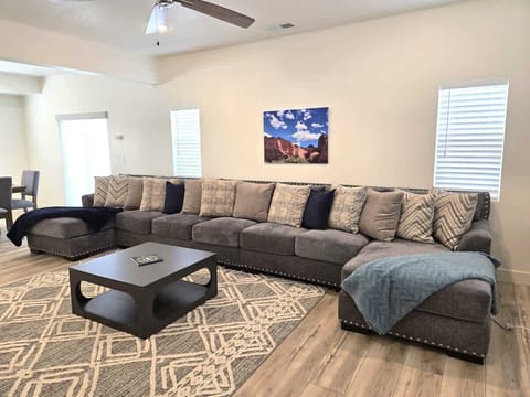 Large sofa in living room