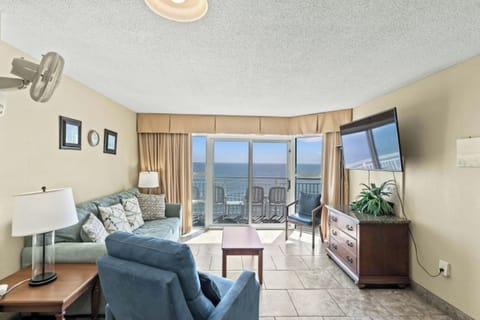 The ocean front living room is fabulous for movie night with the family.