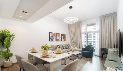 Standard Apartment, City View | Living room | 65-inch Smart TV with cable channels