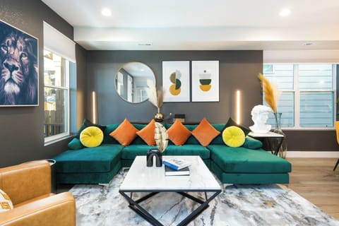 Spacious Living Room 1 with 80 inch TV