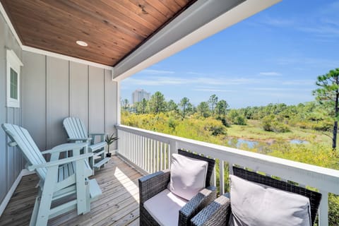 Grab your favorite beverage and take a seat in the tall Adirondack GLIDERs on the patio and watch for osprey & eagles in the sky, turtles & alligators in the wetlands, and beautiful sunsets in the evenings.