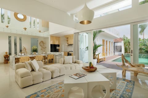 Villa, Pool View | Living area | Flat-screen TV