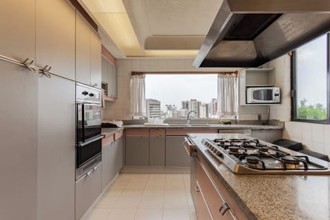 Luxury Apartment, City View | Private kitchen | Full-size fridge, microwave, stovetop, electric kettle