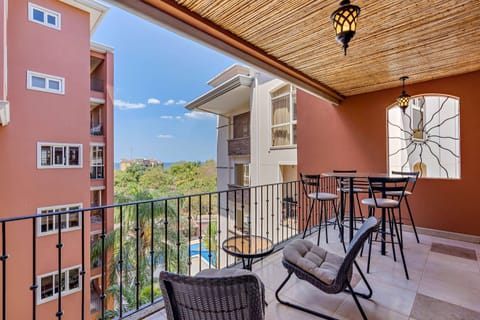 Take a break and enjoy sitting on the balcony.