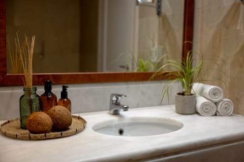 Suite (AD) | Bathroom | Combined shower/tub, deep soaking tub, rainfall showerhead
