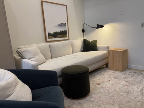 Living room with big comfy couch. 