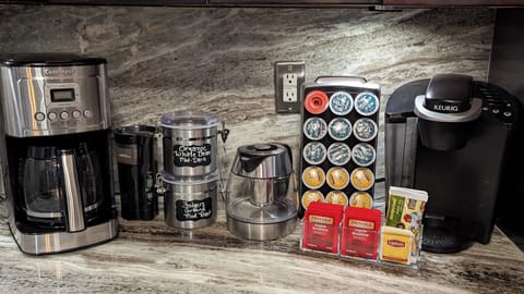We have a variety of coffee and tea for our guests!