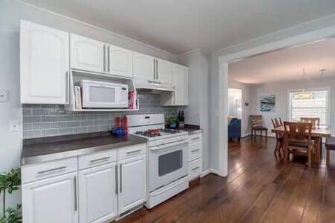 Kitchen open to dining room