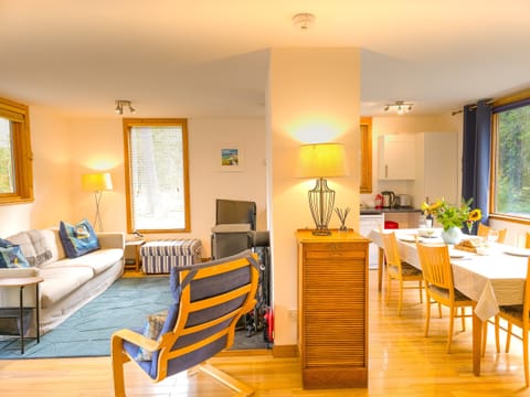 Taigh M'athair living and dining space