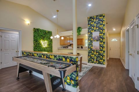 Shuttle board in the living room