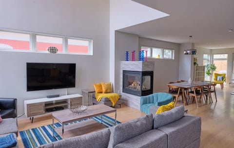 There is ample seating in the living room.