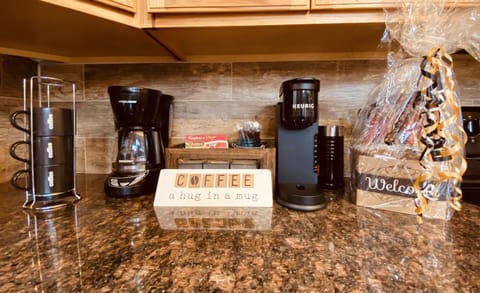 Let's walk over to the Kitchen on the 2nd Floor.     Spacious Modern Kitchen with "Of Course" 2 Coffee Maker: Drip & K-Cup! 