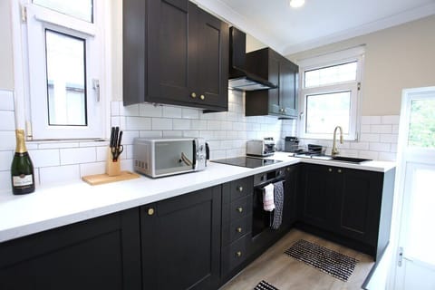 Stylish kitchen ready for guests to use