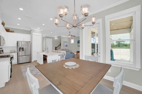 Dining table with seating for four