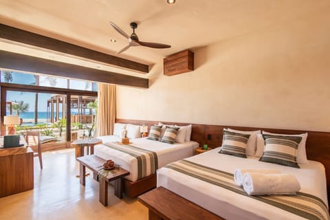 Suite, 2 Queen Beds, Ocean View | In-room safe, desk, free WiFi, bed sheets