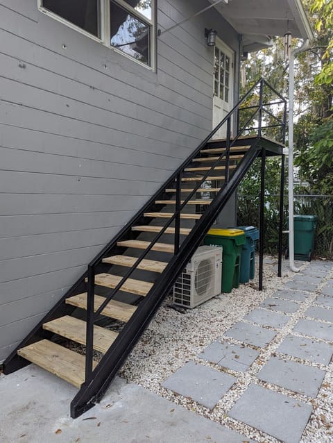 Stairs up to apartment