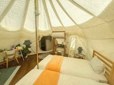 ・[Bell Tent B] The tent is fully air-conditioned, so you can stay comfortably.