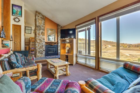 Granby Vacation Rental | 1BR | 3BA | 1,115 Sq Ft | Stairs to Enter
