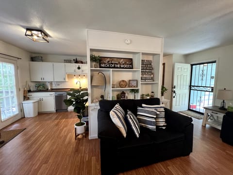 Open concept for living room, kitchen and dining area