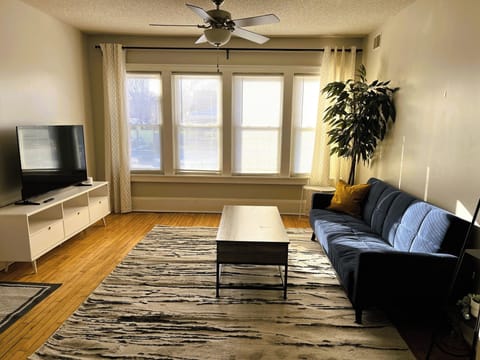 Bright living room for hanging out together
