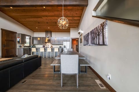 Dining table with seating for 8