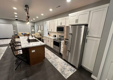 View of the kitchen.