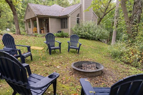 Front of house, fire pit