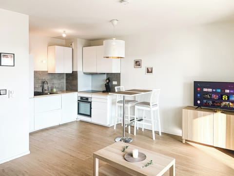 Kitchen seen from living room
