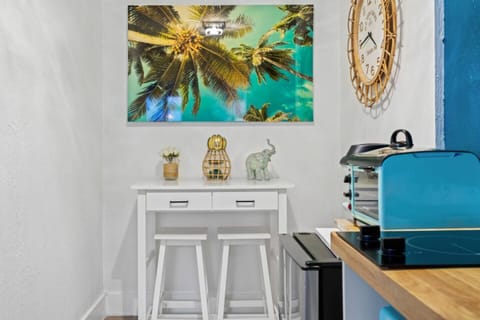 Stay productive in this dedicated workstation, offering a comfortable and quiet space for work, study, or planning your next adventure.