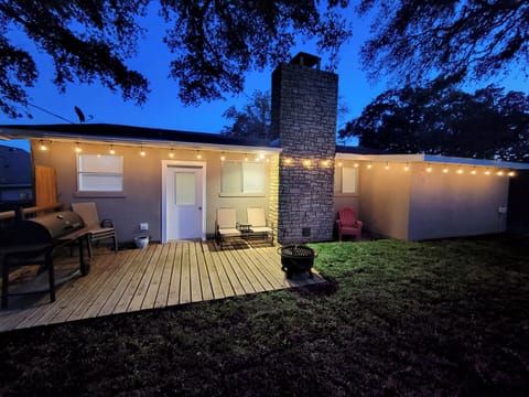 The backyard patio area is a great place to unwind at the end of the day.