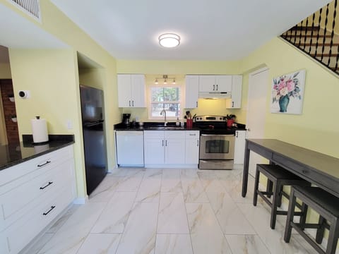 The recently remodeled kitchen is ready for you and your guests!