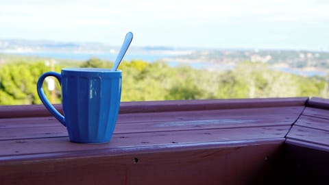 The deck is a great place to plan the day's adventures!