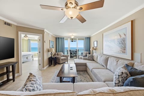 Condo, Multiple Beds (SeaSpray East 624-Gulf Front) | Living area | TV