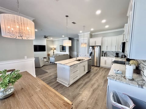 Dining room table just off the kitchen