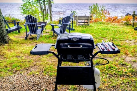 Paradise on lake superior private propane grill and fire pit area