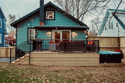 Exterior shot of the backyard