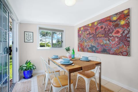 Dining Area that opens up onto the back courtyard