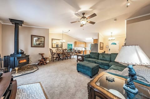 Our wood-burning stove is a favorite of our guests. It heats the cabin up really well. We provide all the wood you will need for a toasty weekend. We also have central heat if you prefer not to use the fireplace.