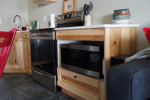 Stove/Oven & Microwave along with Cooking Essentials