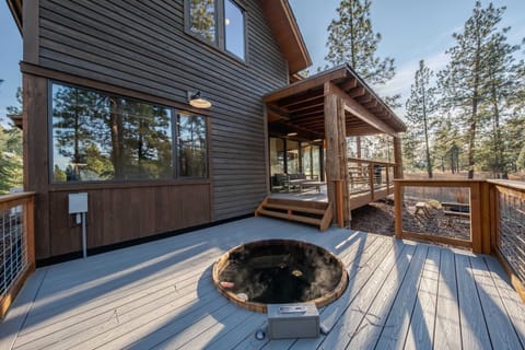 Unwind and soak in the serenity of the private hot tub