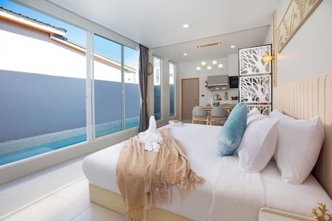 Luxury Villa, 1 Bedroom, Private Pool | Desk, laptop workspace, WiFi (free), individually decorated