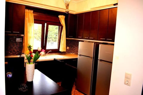 Deluxe Villa | Private kitchen | Fridge, stovetop, electric kettle, toaster