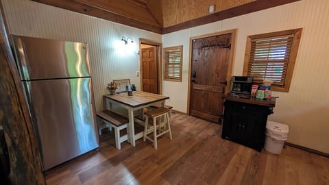 Lux kitchen w/ everything you need. Forest views and coffee also provided!