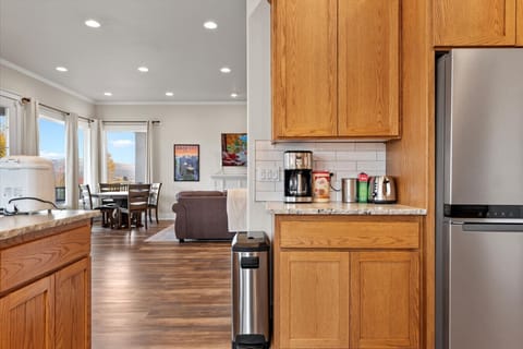 Entrance to the large gourmet kitchen  - enjoy complimentary locally roasted Sorbenots Coffee.