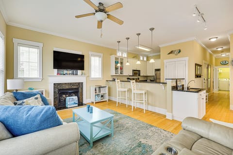 Carolina Beach Vacation Rental | 3BR | 2BA | 1,200 Sq Ft | Stairs Required