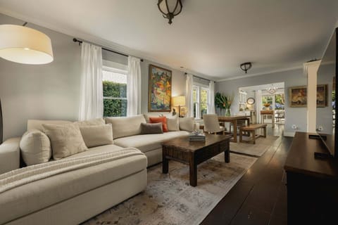 Open concept living and dining room
