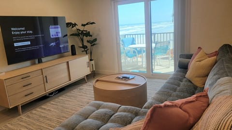 Living Room TV and Oceanview