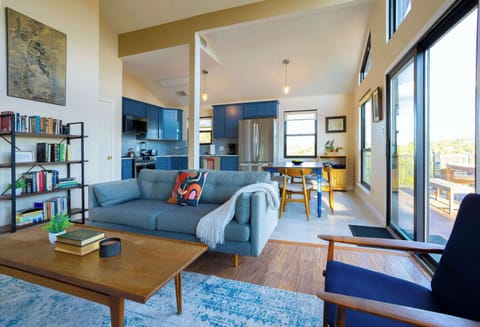 Bright living area with ample seating and amazing views